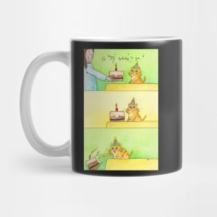 Cat Birthday greeting card Mug